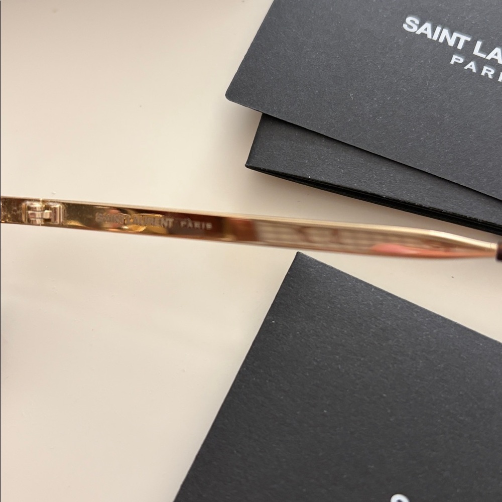 Saint Laurent Sl 364 Sunglasses Brown Gold - Picture 12 of 15